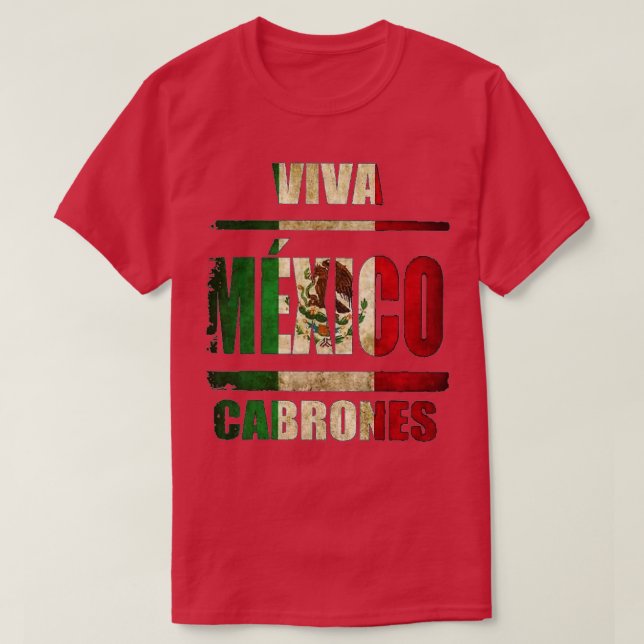 Camiseta Viva México Cabrones e natal méxico (Frente do Design)