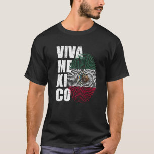 Camiseta Viva México Está no meu DNA Impressão Digital Mexi