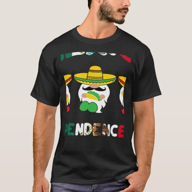 Camiseta viva mexico gnomes flag Pride Independence Day 16  (Frente)