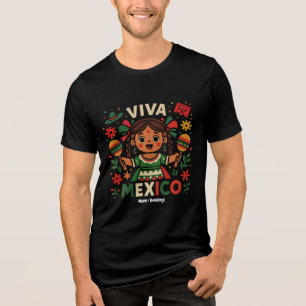 Camiseta Viva México: Mulher mexicana no Dia da Independênc