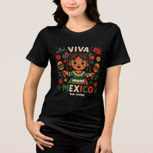Camiseta Viva México: Mulher mexicana no Dia da Independênc