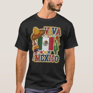 Camiseta VIVA MÉXICO Patrimônio hispânico e cultura mexican