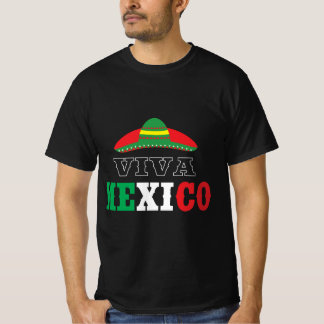 Camiseta Viva Mexico Sombrero Celebration Design