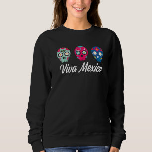 Camiseta Viva Mexico Sugar Skull Sombrero Cinco De Mayo Tac