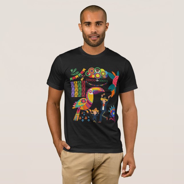 Camiseta Viva Mexico Vibes preto (Frente Completa)