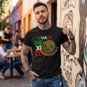 Camiseta Viva minha bandeira do México 