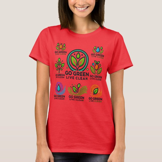 Camiseta Viva o Básico das Mulheres Limpas (Frente)