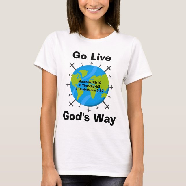 Camiseta Viva o caminho de Deus (Frente)
