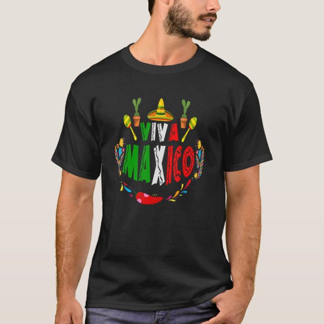 Camiseta Viva o Dia da Independência Mexicana I Love Mexic (Frente)