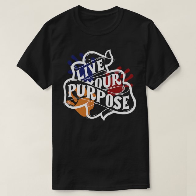Camiseta viva o seu propósito (Frente do Design)