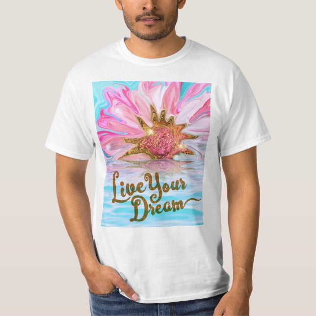 Camiseta Viva o seu sonho - poder de Rosa (Frente)