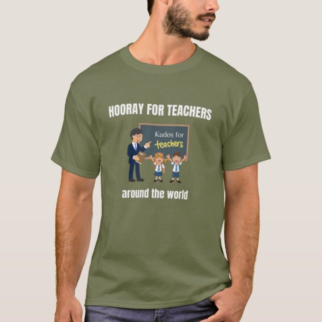 Camiseta Viva os professores em todo o mundo (Frente)