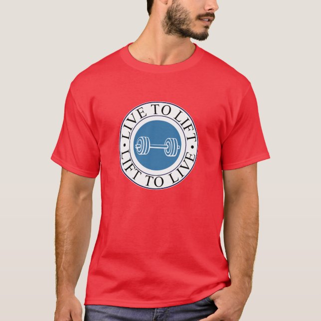 Camiseta viva para levantar e levantar para viver (Frente)