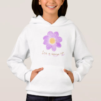 Camiseta Viva uma Vida Linda Flor Botânica Amarela Roxa