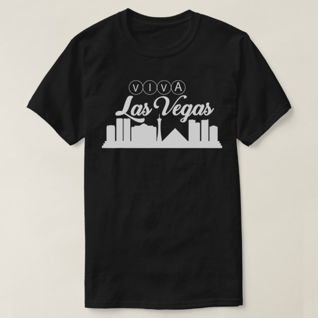 Camiseta Viva Vegas Bem-vindos a Las Vegas, horário de féri (Frente do Design)
