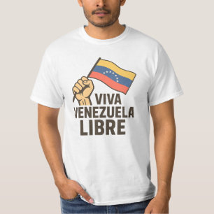 Camiseta Viva Venezuela Livre Punho Bandeira Proteste Camis