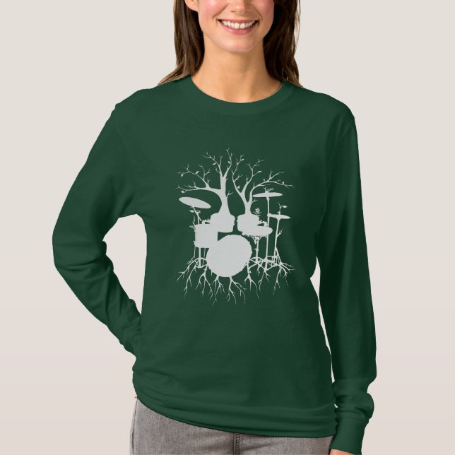 Camiseta Vive a batida ao ritmo do ~drum 1 da criação (Frente)
