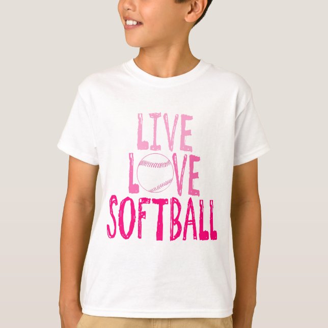 Camiseta Vive, ama, o softball (Frente)