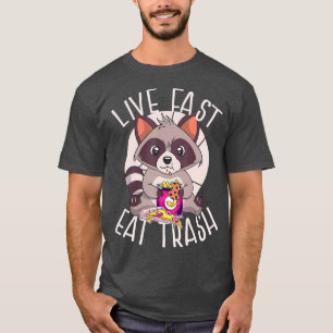Camiseta VIVE FAST COMA PASSAGEM RACO Engraçado Comendo Li