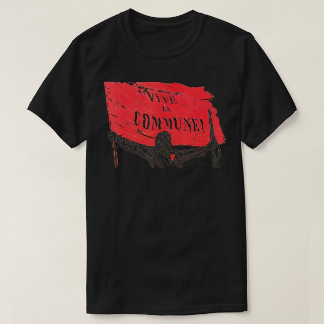 Camiseta Vive La Commune Paris Commune Historical (Frente do Design)