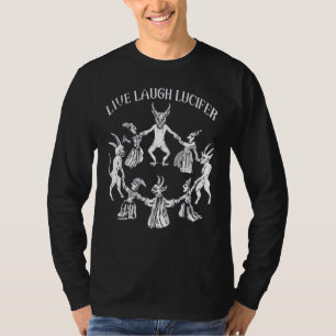 Camiseta VIVE LAUGH LUCIFER Satã horrorosa Satanáic DemonDe