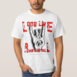 Camiseta Vive por muito tempo o rock and roll