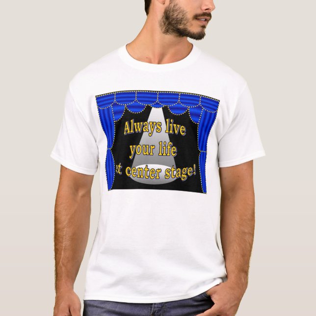 Camiseta Vive sempre sua vida no lugar central (Frente)