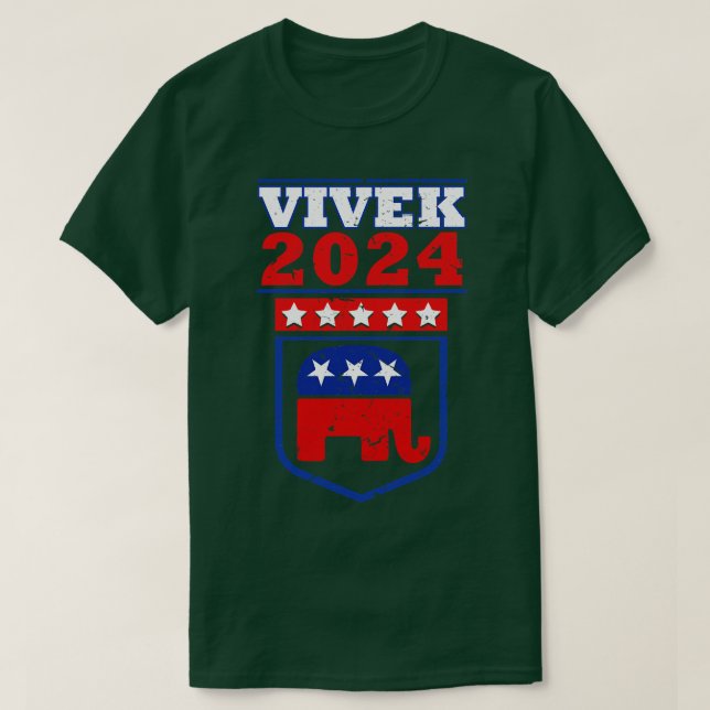 Camiseta Vivek Ramaswamy 2024 Uma nova onda na Po Presidenc (Frente do Design)