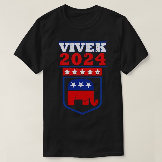 Camiseta Vivek Ramaswamy 2024 Uma nova onda na Po Presidenc (Frente do Design)
