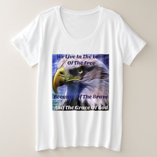 Camiseta Vivemos Na Terra Da Gratidão Livre Design-2 (Frente do Design)