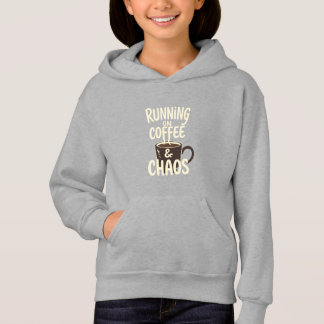 Camiseta Vivendo à Base de Café e Caos Arte Divertida de Es