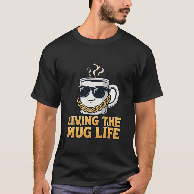 Camiseta Vivendo a Vida de Caneca (Frente)