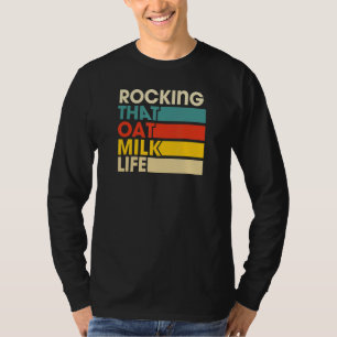 Camiseta Vivendo a Vida de Leite de Aveia com Estilo Retrô