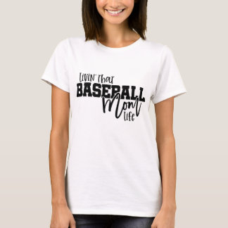 Camiseta Vivendo a Vida de Mãe de Beisebol