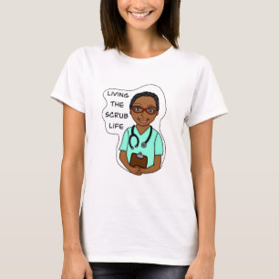 Camiseta Vivendo a vida escrupulosa   Humor profissional m