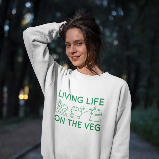 Camiseta Vivendo A Vida No Veg (veggie sweatshirt)