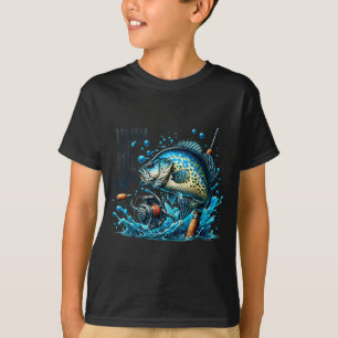 Camiseta Vivendo a Vida Real Amantes de Pesca de Crappie Pe