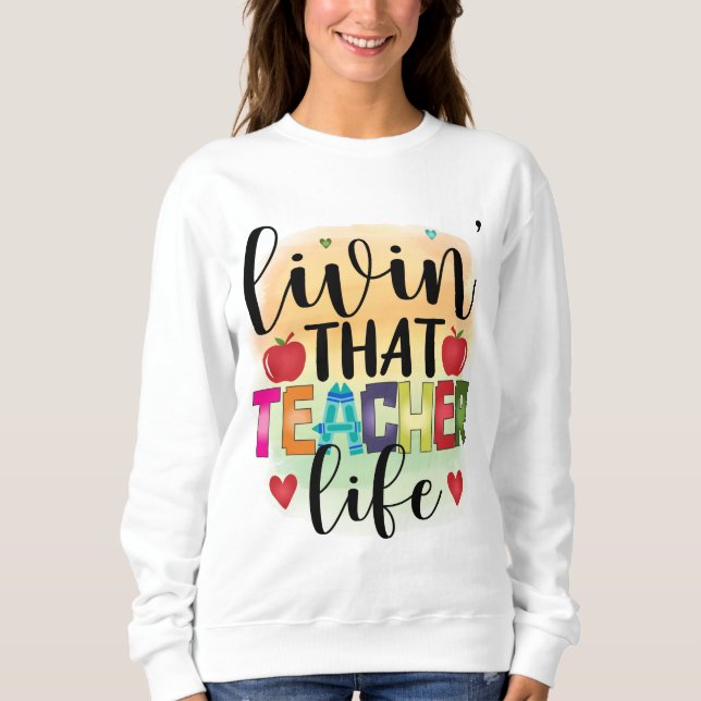 Camiseta Vivendo Aquela Vida De Professores - Presente Para (Frente)