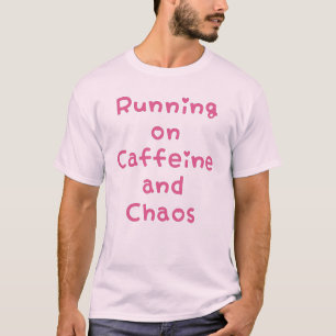 Camiseta Vivendo de Cafeína e Caos