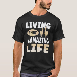 Camiseta Vivendo Divertido Aque Vida Llamastrosa Trocadilho