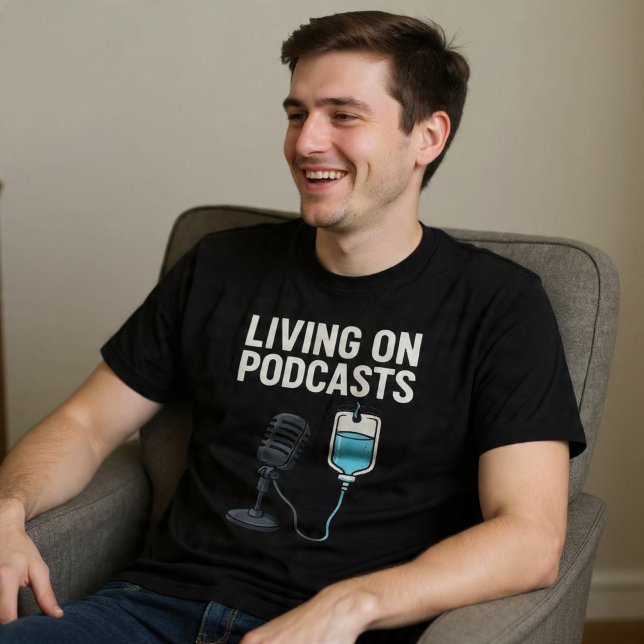 Camiseta Vivendo Em Podcasts (Criador carregado)