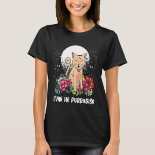 Camiseta Vivendo em Purradise Cat Hobby Kitten Pastime Cat