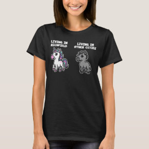 Camiseta Vivendo em Richfield Unicórn Rainbow Humor US City