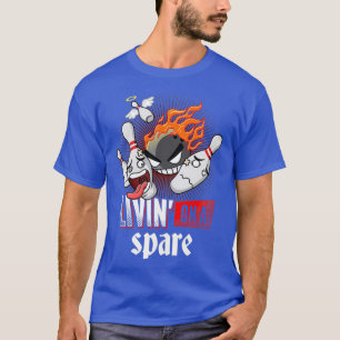 Camiseta Vivendo Em Um Esportivo Jogador De Boliches Engraç