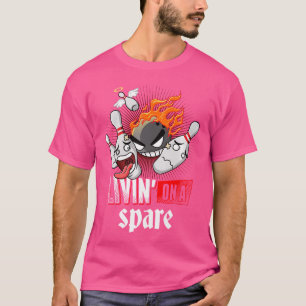 Camiseta Vivendo Em Um Jogador De Boliches De Sobresselente
