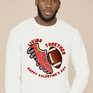 Camiseta Vivendo juntos feliz Dia de os namorados de futebo