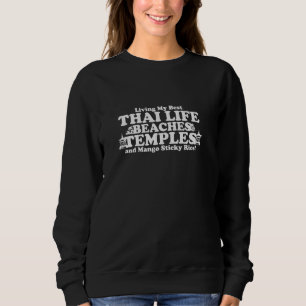 Camiseta Vivendo minha melhor vida tailandesa ensina Templo