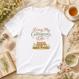 Camiseta Vivendo Minha Vida Cottagecore romântico Cottageco