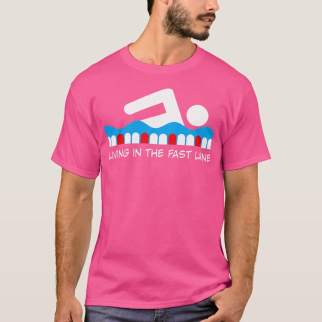 Camiseta Vivendo Na Natação Rápida (Frente)
