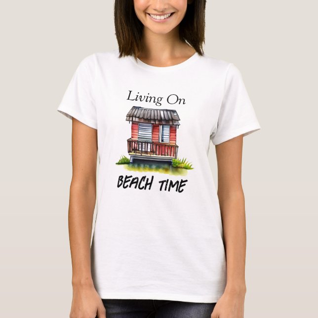 Camiseta Vivendo na Praia (Frente)